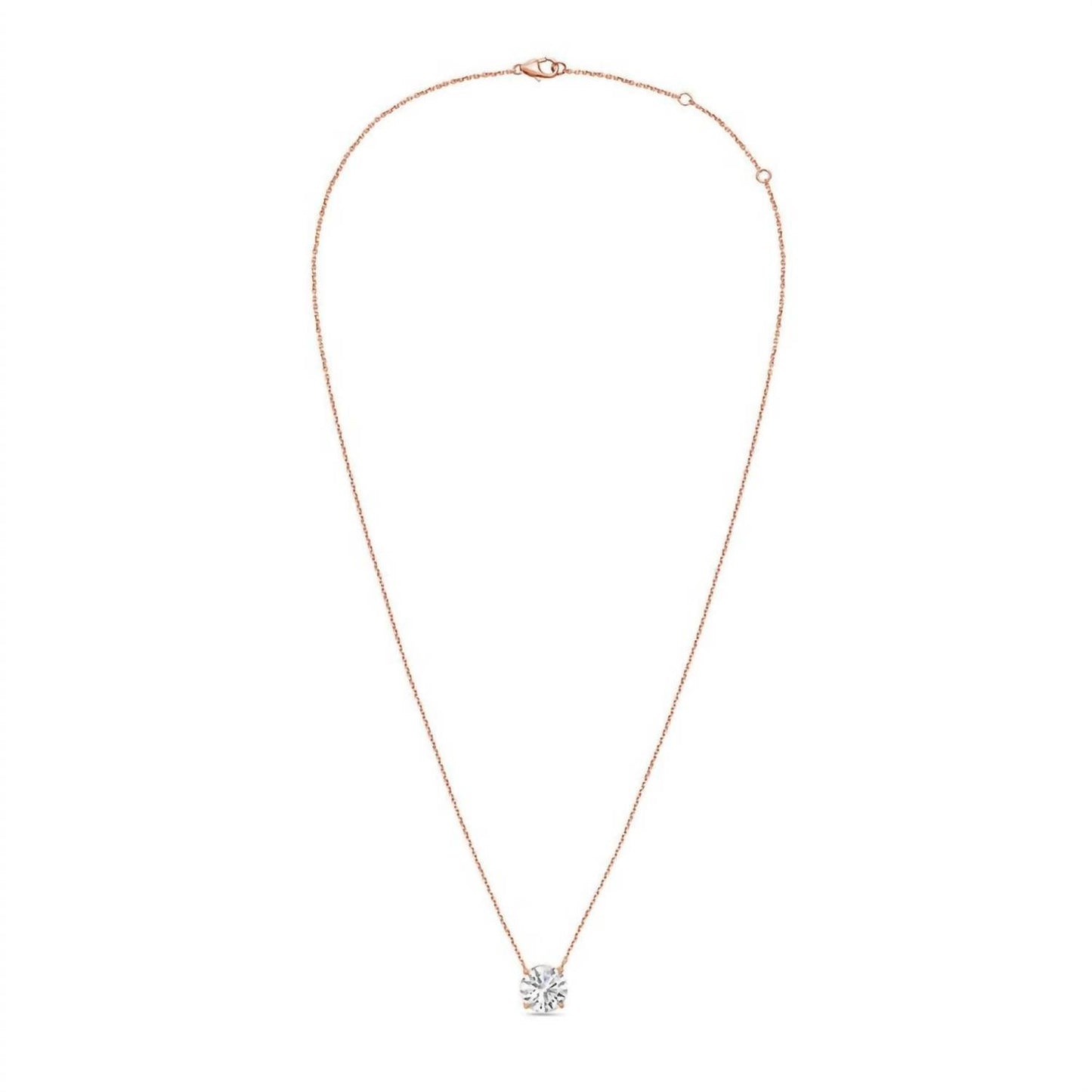 Diana M Jewels - 10.00 Cts Lab Grown Diamond Solitaire Pendant Necklace