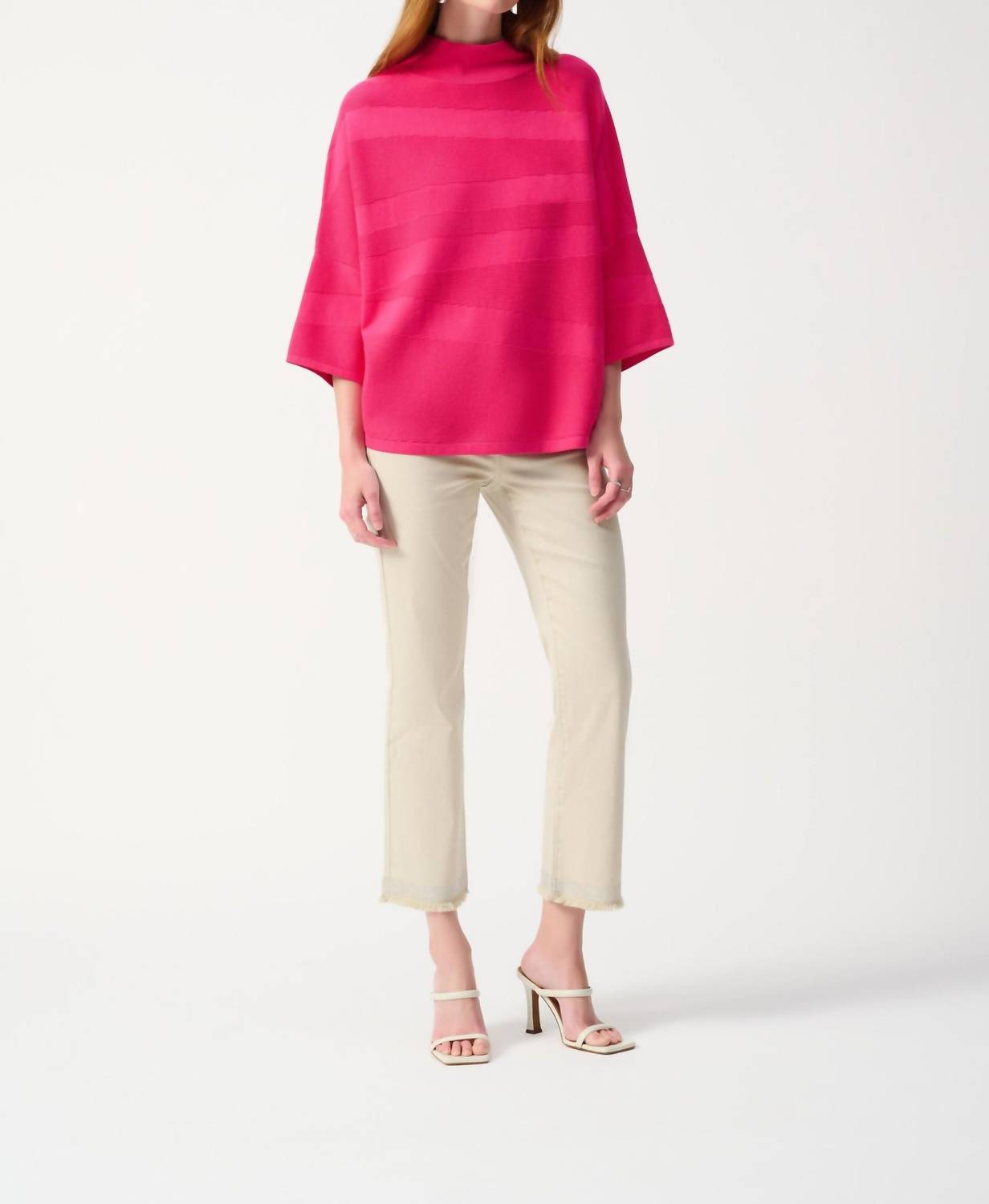Joseph Ribkoff - Mock Neck Three Quarter Sleeve Sweater