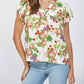 Fate - Fruit Print Flutter Sleeve Top