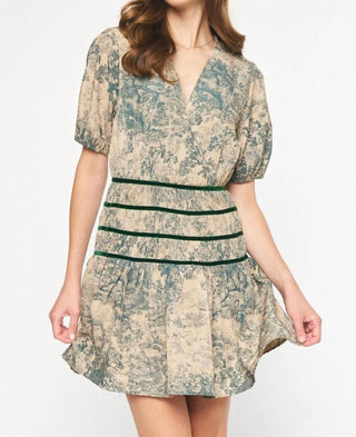 Entro - Forest Toile Mini Dress