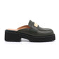 All Black - Flat Buckle Mule