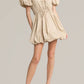 In The Beginning - bubble hem tie front mini dress