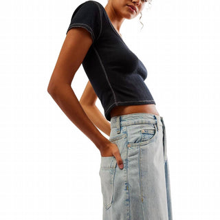 Free People - End Game Pointelle Baby Tee