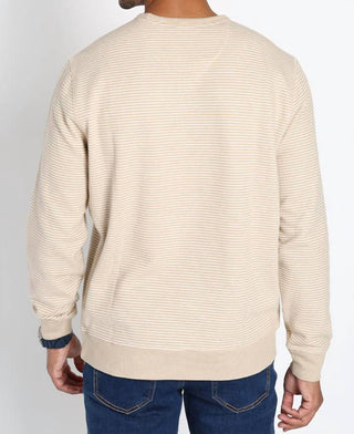 Jachs New York - Striped Sustainable Fleece Crewneck Sweatshirt