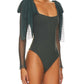 Free People - Tongue Tied Mesh Detail Bodysuit