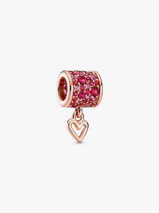 Pandora - Pavé Freehand Heart Barrel Charm