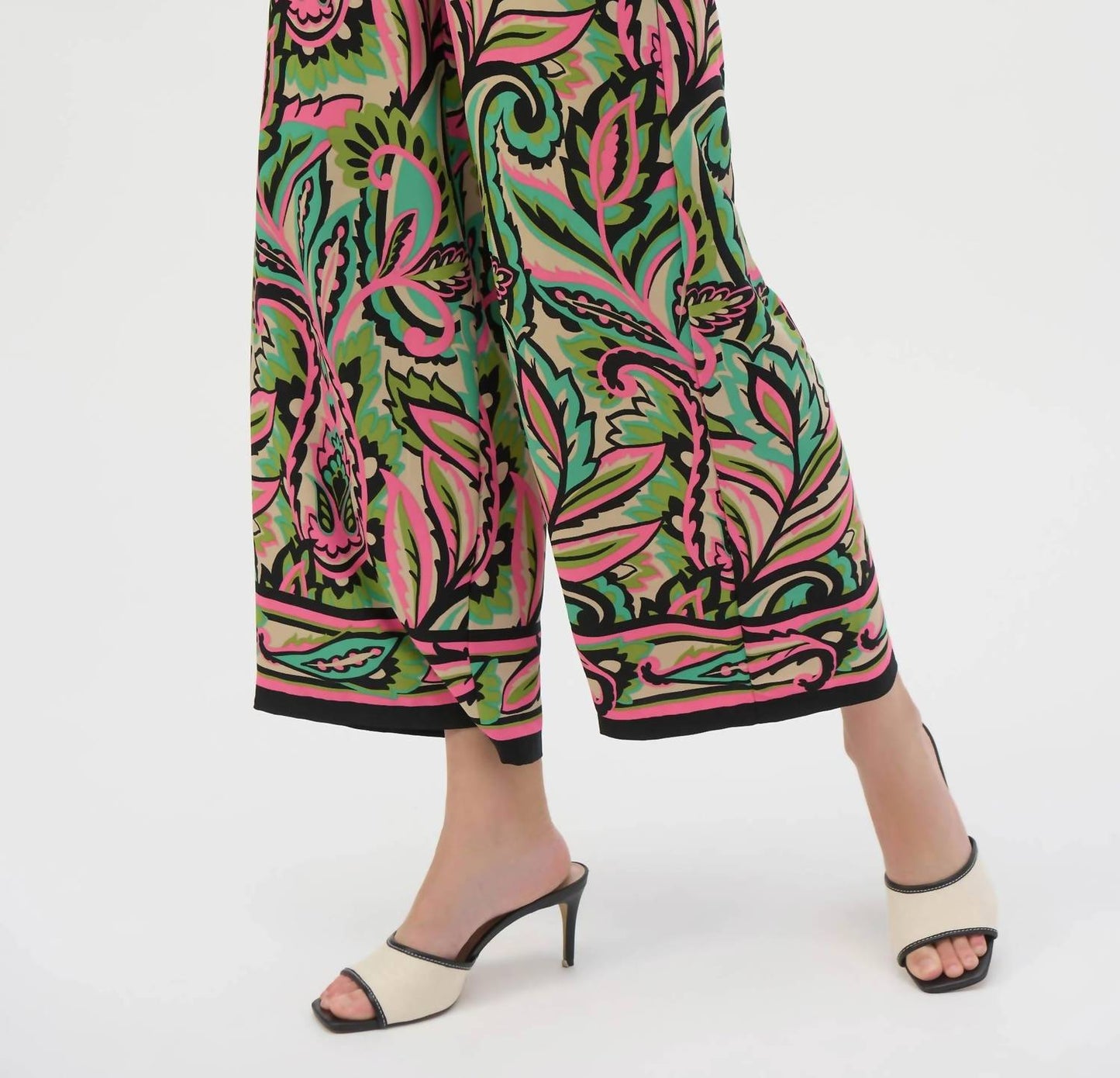 Joseph Ribkoff - Paisley High Waist Wide Leg Pants