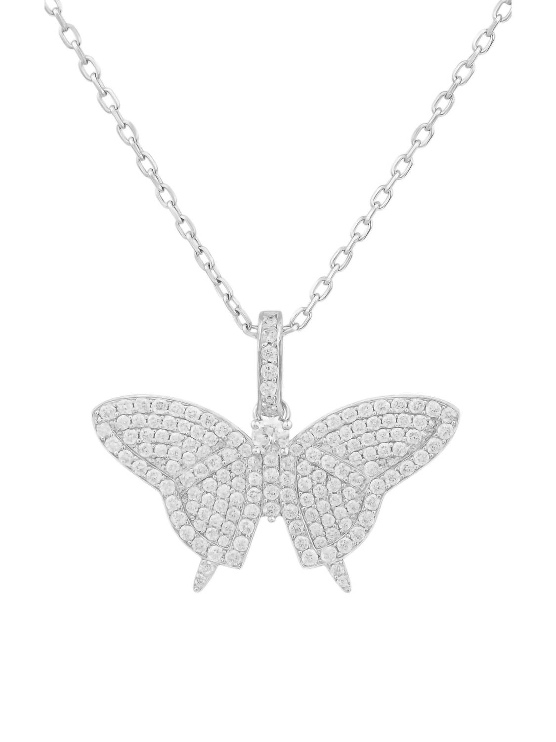 Allyanna Gifts - Women's Moissanite Pave Butterfly Necklace
