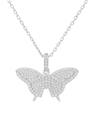 Allyanna Gifts - Women's Moissanite Pave Butterfly Necklace