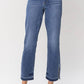 Judy Blue - High Waist Fray Slit Release Hem Straight Denim Jeans