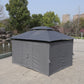 13x10 Ft Outdoor Patio Gazebo Canopy Tent with Ventilated Double Roof and Side Wall