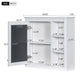 Wall Mounted Medicine Cabinet With Mirror and 3 Open Shelves