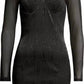 Alice + Olivia - Takako Mesh Long Sleeve Minidress