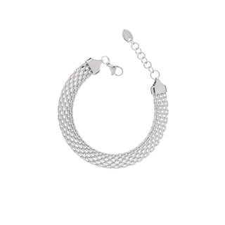 Brenda Grands - Women's Silver Braided Band Bracelet