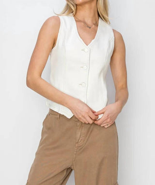 Risen - V Neck Button Down Vest