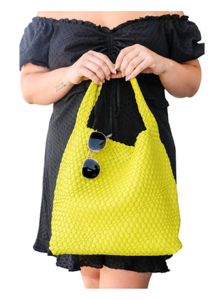 123 Amore - Women's Woven and Worn Tote Bag