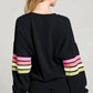 Chaser - Strappings Long Sleeve Pullover Rainbow