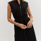 Entro - Sleeveless Zip Up Midi Dress