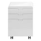 File Cabinet Rolling Mobile Storage Drawers Printer Stand - White