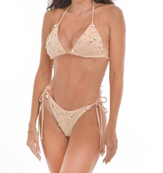 Steffany Milano - Sequined Swimsuit with Chains and Embellishments