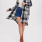 Bluivy - Women's Flannel Plaid Longline Shacket