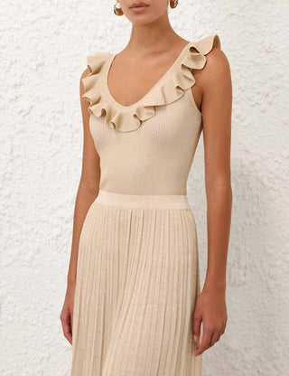 Zimmermann - Everly Frill V-neck Top