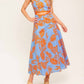 Flying Tomato - Apricot Sunset Cut-out Midi Dress