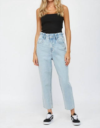 Mica Denim - Paperbag Super High Rise Mom Jeans