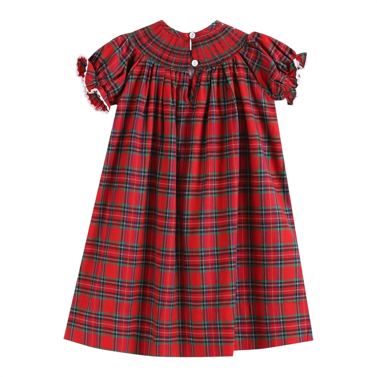 Lil Cactus - Kids Christmas Plaid Bishop Dress