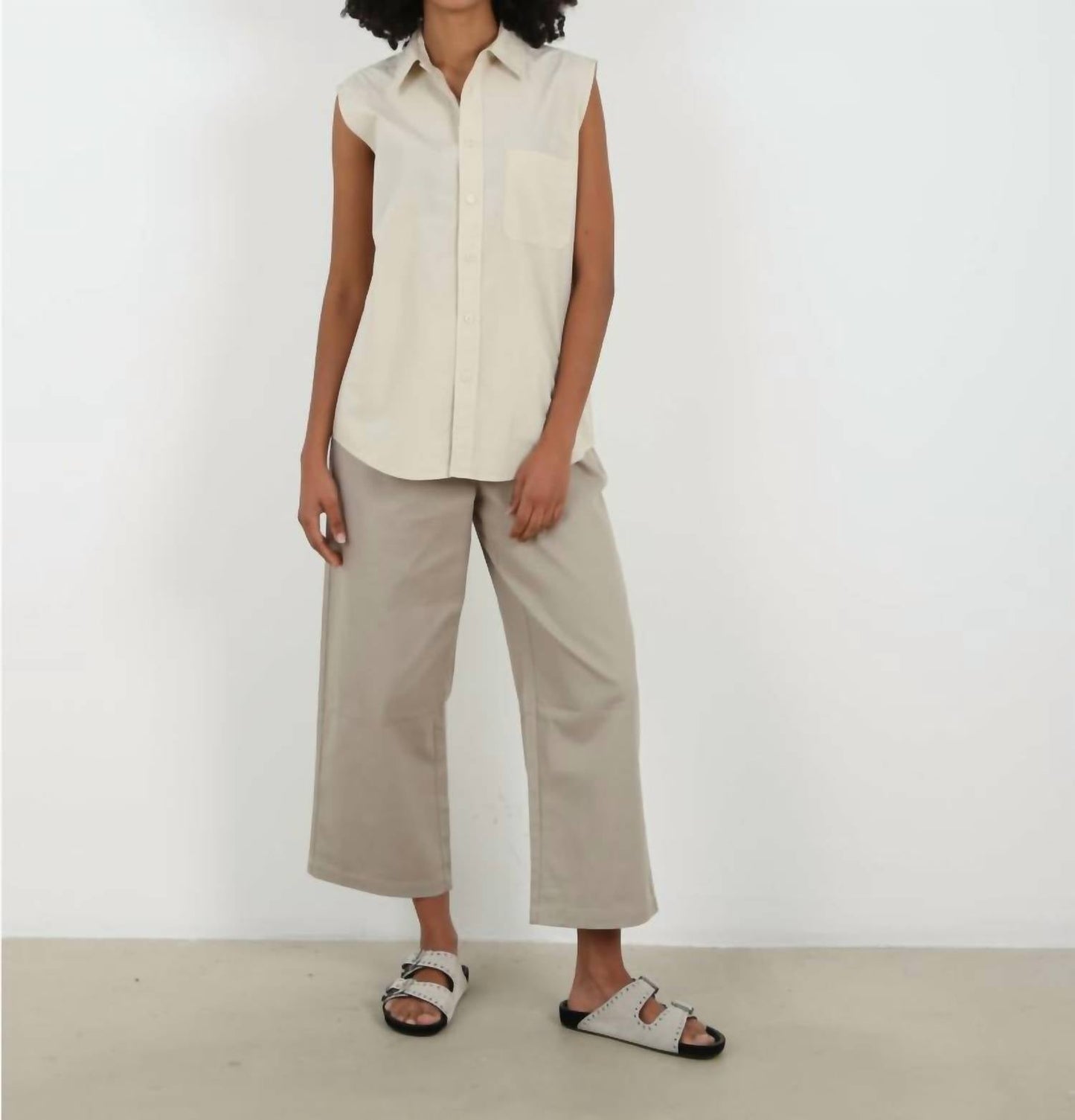 6397 - Cropped slouchy trouser