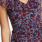 Draper James - Wispy Floral Flounce Ruffle V Neck Dress