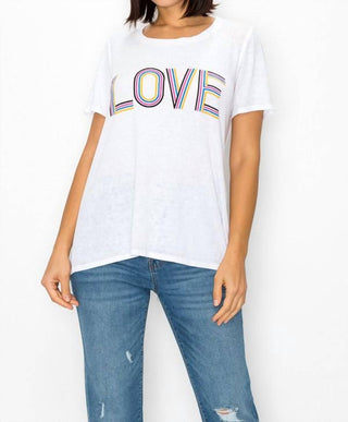 Elan - LOVE Graphic Print Short Sleeve Tee