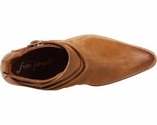 Free People - Women's Leather Back Loop Heeled Ankle Boot