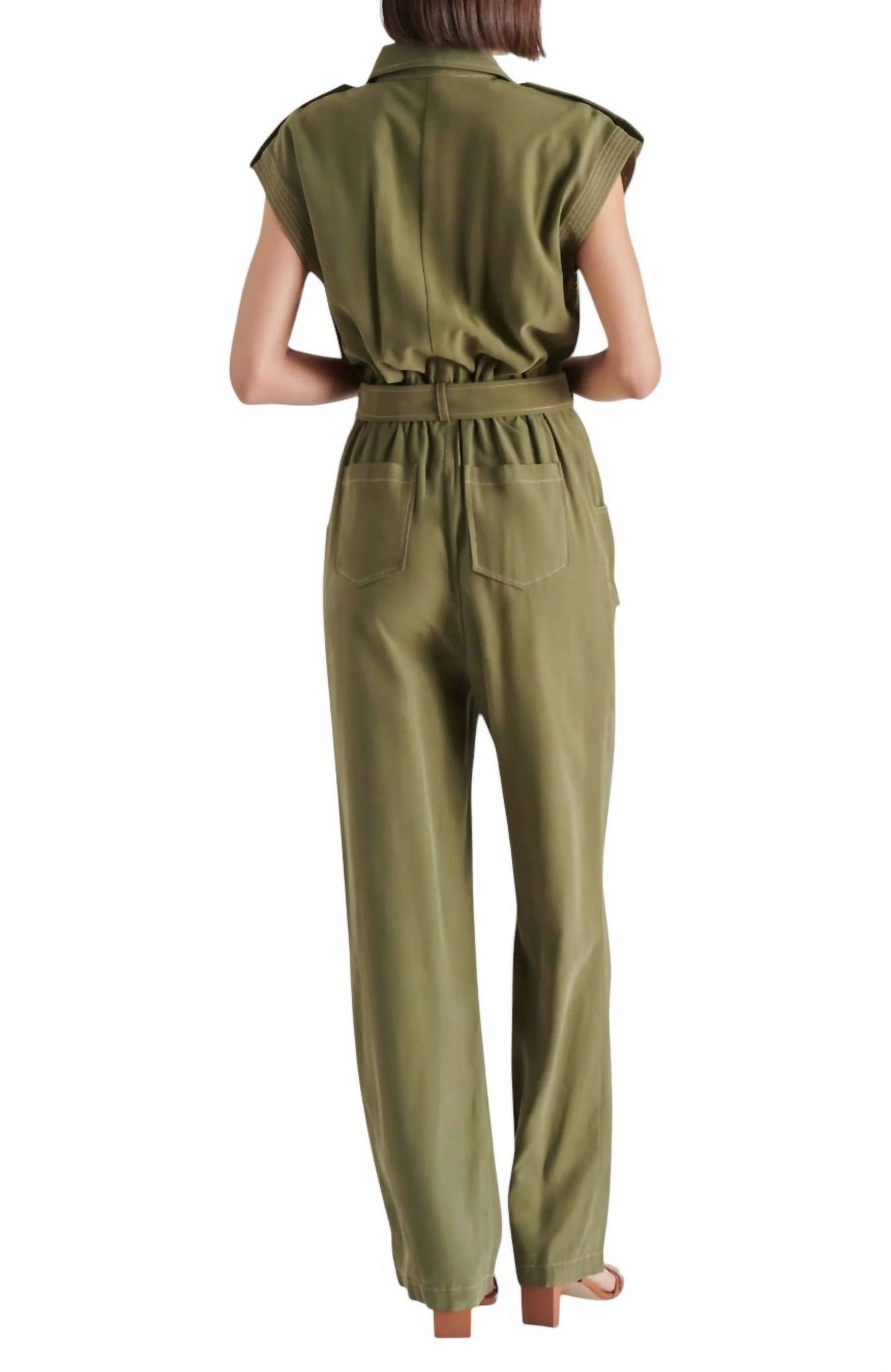 Steve Madden - Gene Jumpsuit with Belt and Utility Pockets