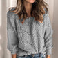 Lily Clothing - Crew Neck Hollowed-out Sweater