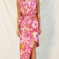 Dress Forum - Asymmetrical Hem Midi Wrap Dress