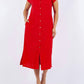 Paparazzi - Linen Blend Solid Midi Shirt Dress