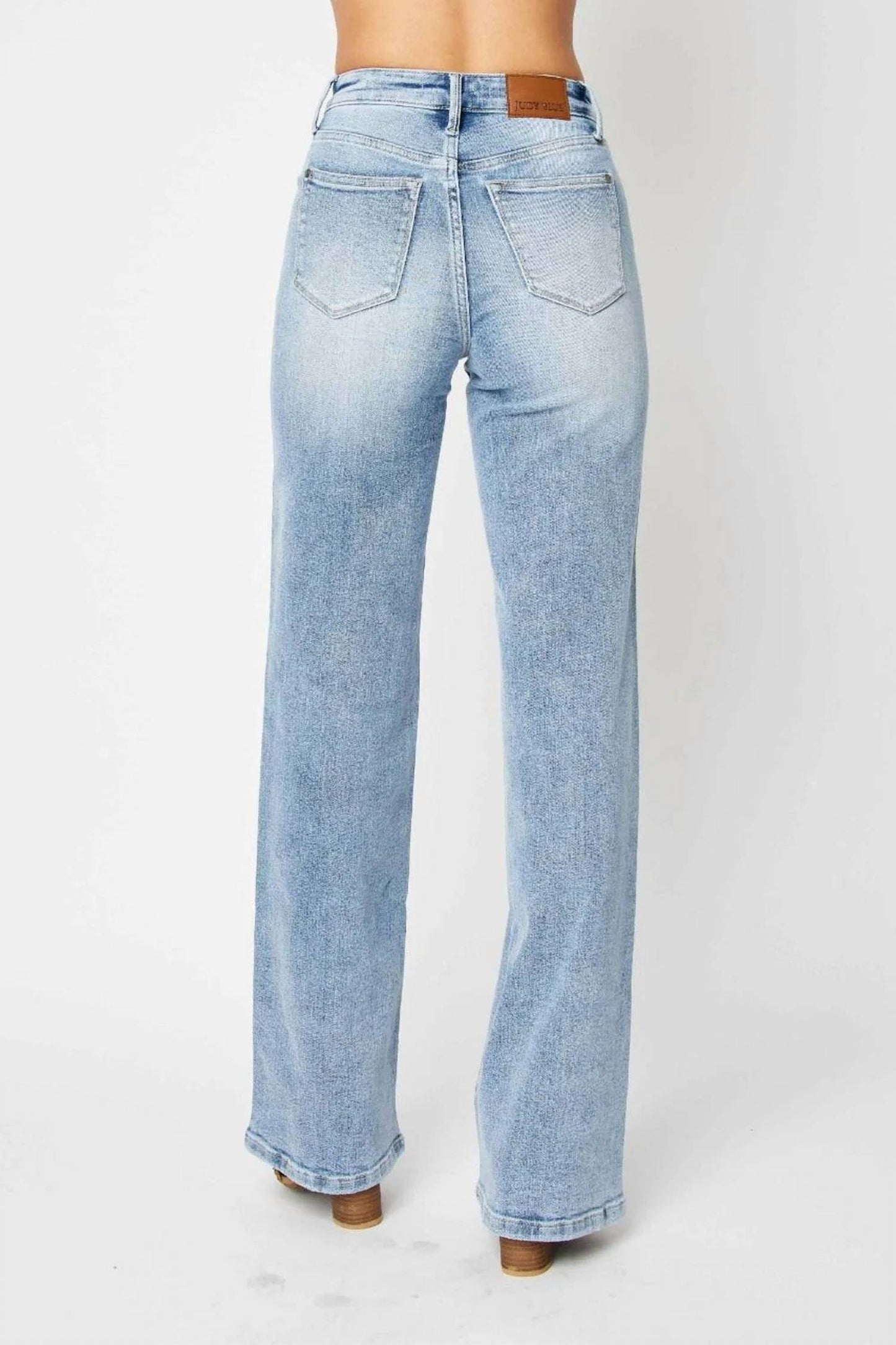 Judy Blue - High Waist Front Yoke Retro Wide Leg Jeans