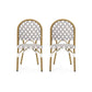 Chic French Bistro Chair With Durable Rattan And Aluminum Frame