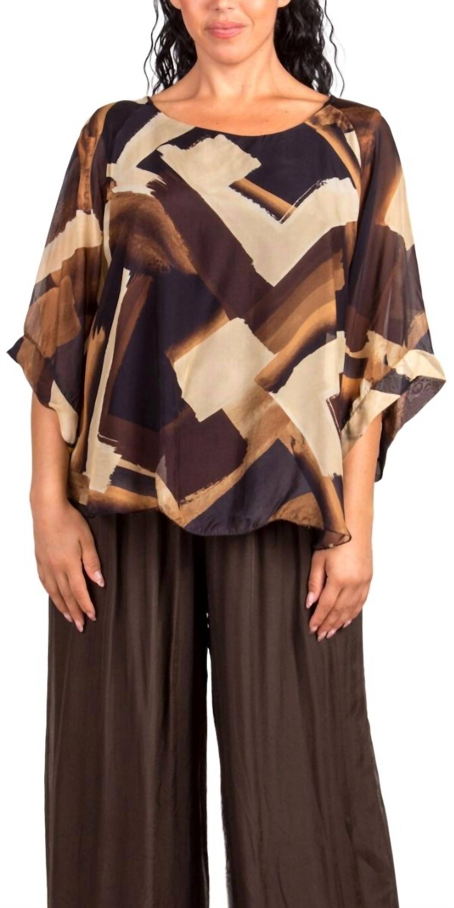 Gigi Moda - Coletta Brushstroke Silk Top