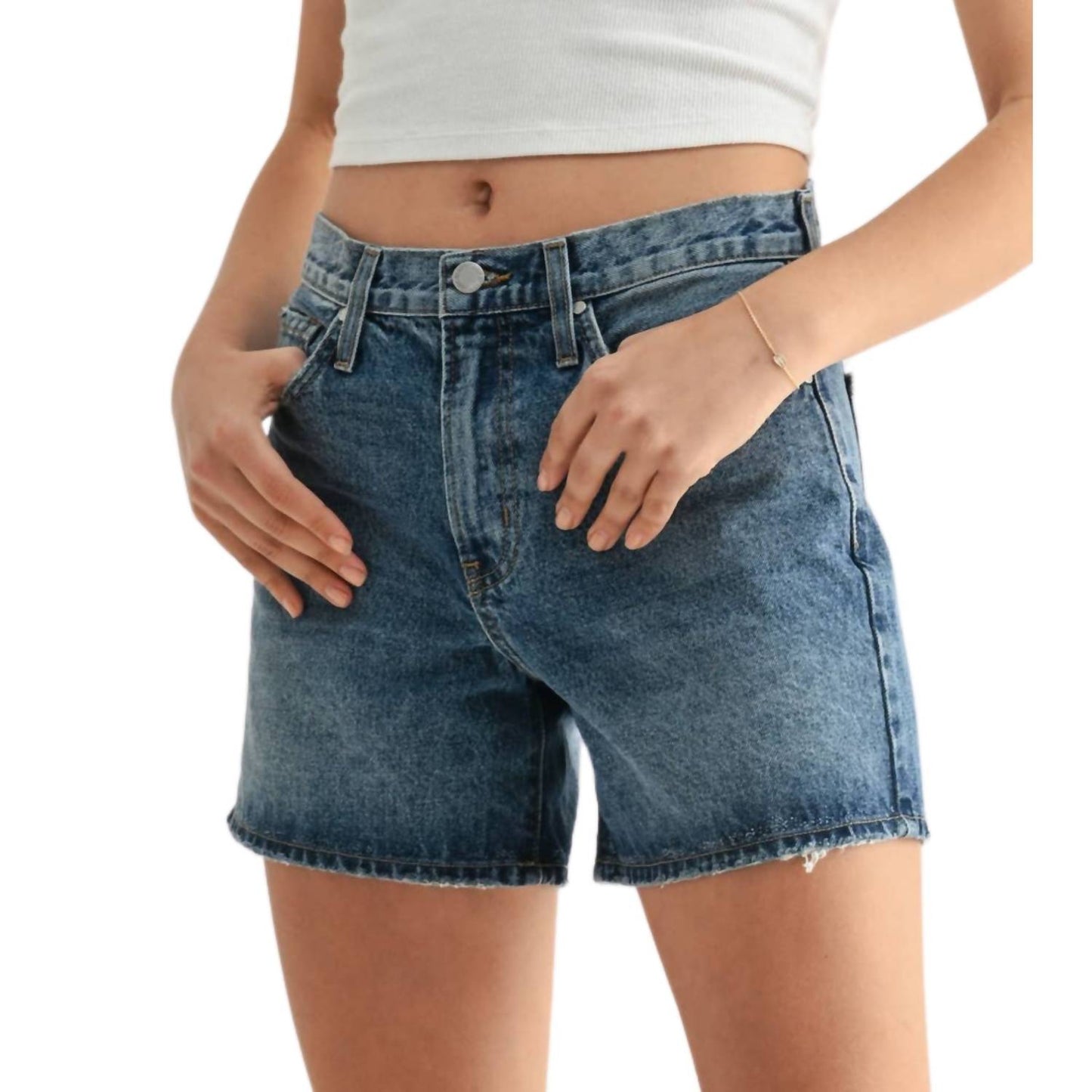 Just Black Denim - Vintage High-Rise Mom Shorts