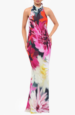 Betsy & Adam - Floral Maxi Haltergown