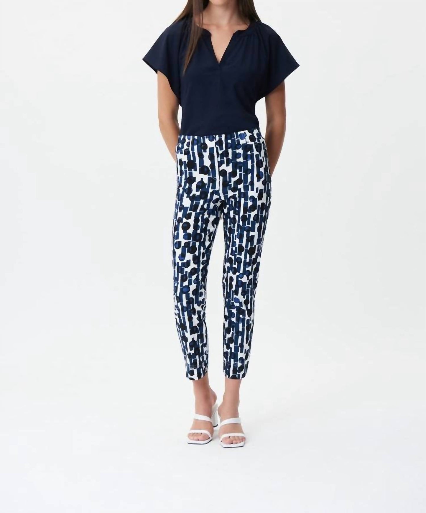 Joseph Ribkoff - Flared Top With Mandarin Collar