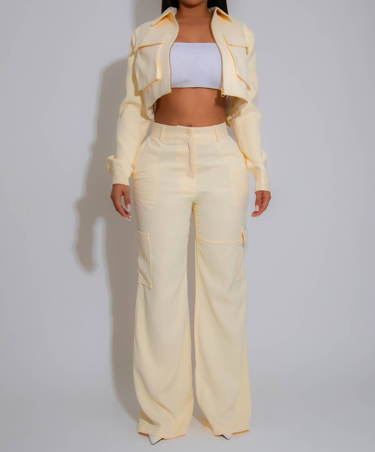 Diva - Luxe Utility Cargo Pant Set