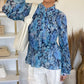 Lucy Paris - Amaya Pleated Puff Sleeve Floral Top