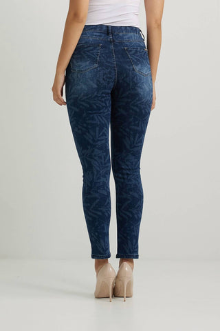 Joseph Ribkoff - Leaf Print Jeans