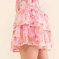 And The Why - Printed Lurex Tiered Skort