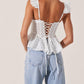 Astr - Baylin Eyelet Peplum Corset Top