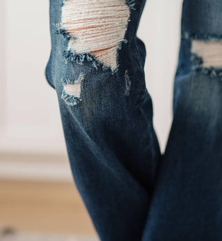 Judy Blue - High Rise Control Top Distressed Flare Jean