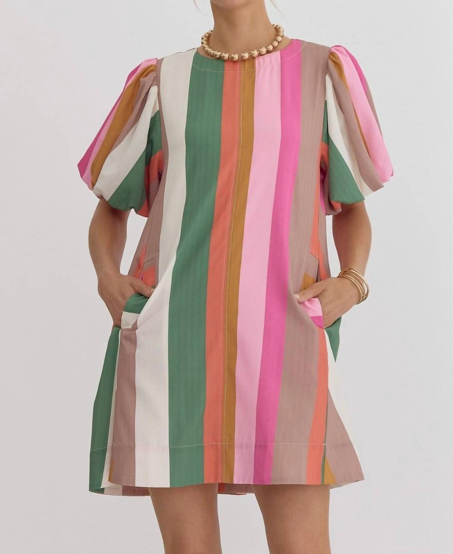 Entro - Fall Candy Stripe Dress